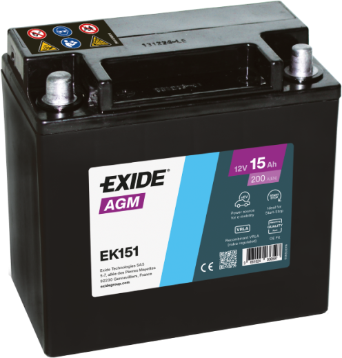 EK151 – Batería 12 V 15Ah 200A (ETN 1)