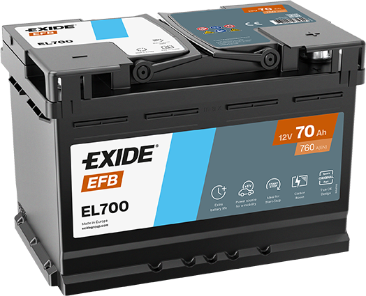 EL700 – Batería 12 V 70Ah 760A (ETN 0)
