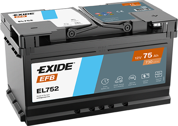EL752 – Batería 12 V 75Ah 730A (ETN 0)