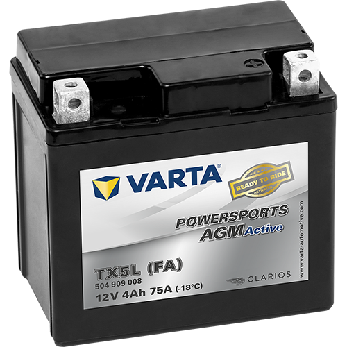 VARTA Powersports AGM Active TX5L (FA) – 12 V 4Ah 75A (ETN 504 909 008)