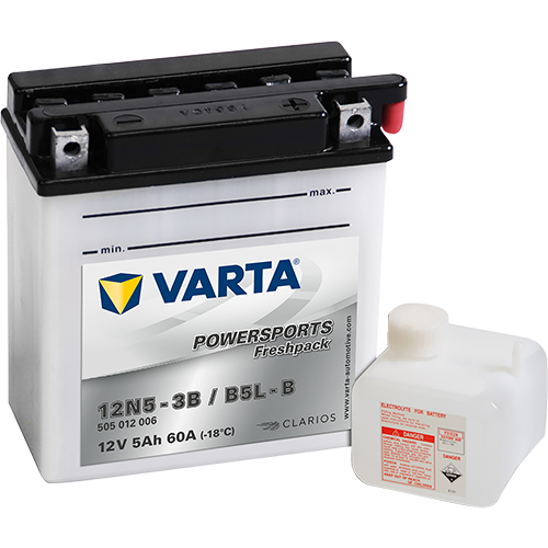 VARTA Powersports Freshpack 12N5-3B / B5L-B – 12 V 5Ah 60A (ETN 505 012 006)