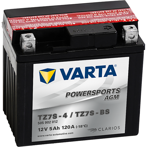 VARTA Powersports AGM TZ7S-4 / TZ7S-BS – 12 V 5Ah 120A (ETN 505 902 012)