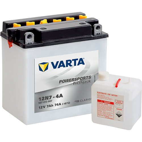 VARTA Powersports Freshpack 12N7-4A – 12 V 7Ah 74A (ETN 507 013 007)