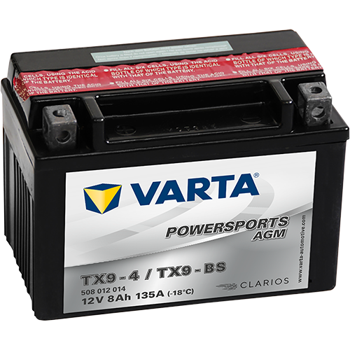 VARTA Powersports AGM TX9-4 / TX9-BS – 12 V 8Ah 135A (ETN 508 012 014)