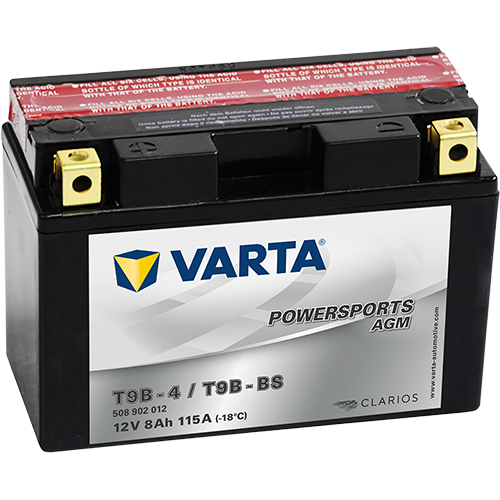 VARTA Powersports AGM T9B-4 / T9B-BS – 12 V 8Ah 115A (ETN 508 902 012)
