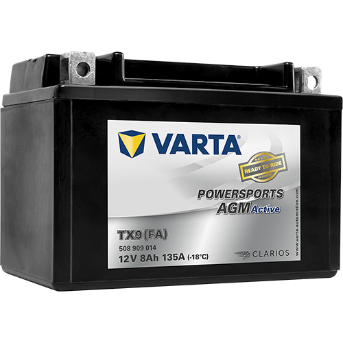 VARTA Powersports AGM Active TX9 (FA) – 12 V 8Ah 135A (ETN 508 909 014)