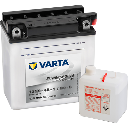 VARTA Powersports Freshpack 12N9-4B-1 / B9-B – 12 V 9Ah 85A (ETN 509 014 009)