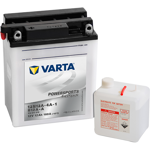 VARTA Powersports Freshpack 12N12A-4A1 / B12A-A – 12 V 12Ah 160A (ETN 512 011 016)