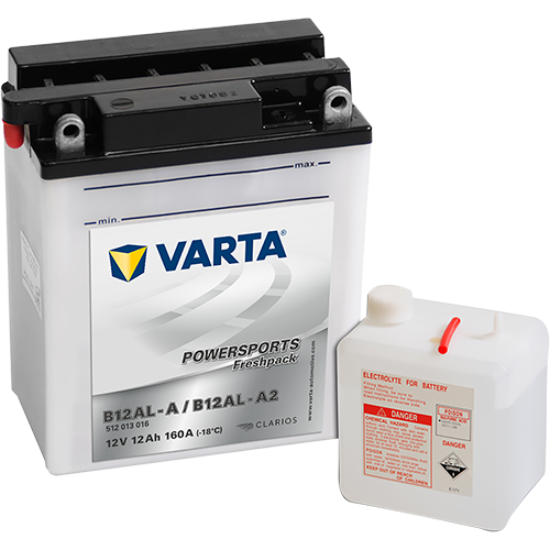VARTA Powersports Freshpack B12A-B – 12 V 12Ah 160A (ETN 512 013 016)
