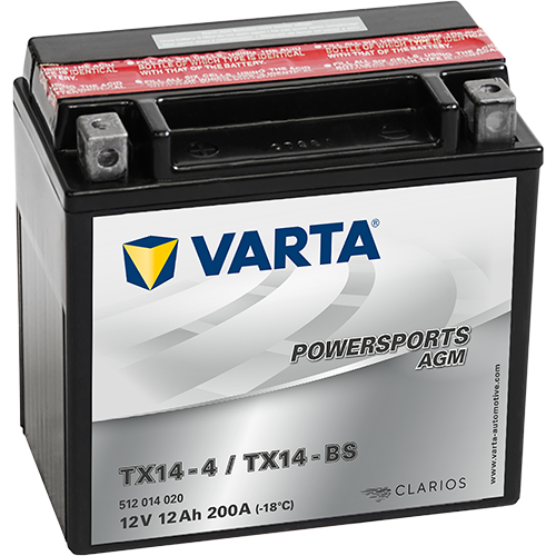 VARTA Powersports AGM TX16-4-1 – 12 V 12Ah 200A (ETN 512 014 020)