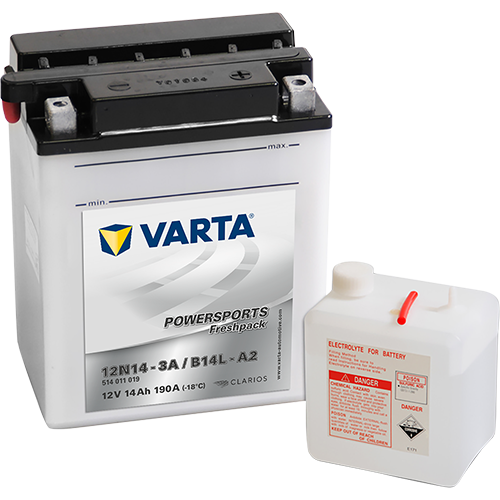 VARTA Powersports Freshpack B14-A2 – 12 V 14Ah 190A (ETN 514 011 019)