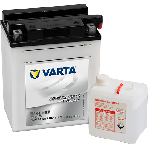 VARTA Powersports Freshpack B14-B2 – 12 V 14Ah 190A (ETN 514 013 019)