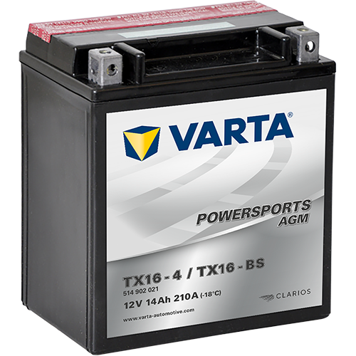 VARTA Powersports AGM T14B-4 / T14B-BS – 12 V 14Ah 210A (ETN 514 902 021)