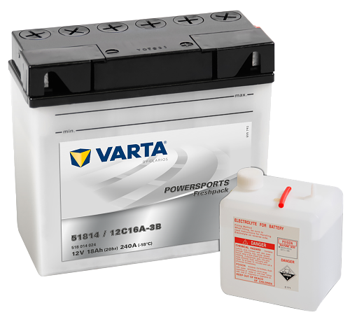 VARTA Powersports Freshpack 12N24-4 – 12 V 18Ah 240A (ETN 518 014 024)