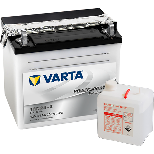 VARTA Powersports Freshpack B16-B – 12 V 24Ah 200A (ETN 524 100 020)