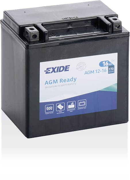 AGM12-16 – Batería Moto 12 V 16Ah 170A