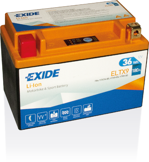 ELTX9 – Batería Moto 12 V 3Ah 180A (Li-Ion)