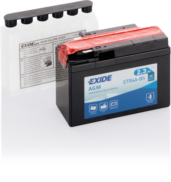 ETR4A-BS – Batería Moto 12 V 2.3Ah 35A