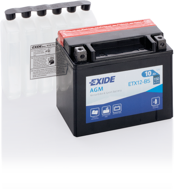 ETX12-BS – Batería Moto 12 V 10Ah 150A