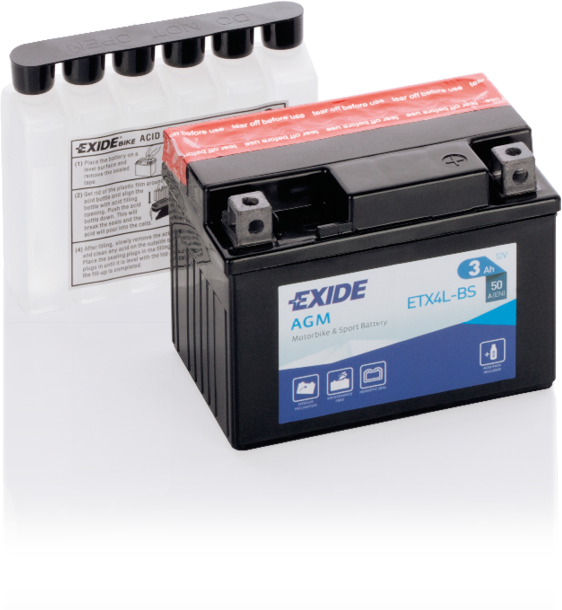ETX4L-BS – Batería Moto 12 V 3Ah 50A
