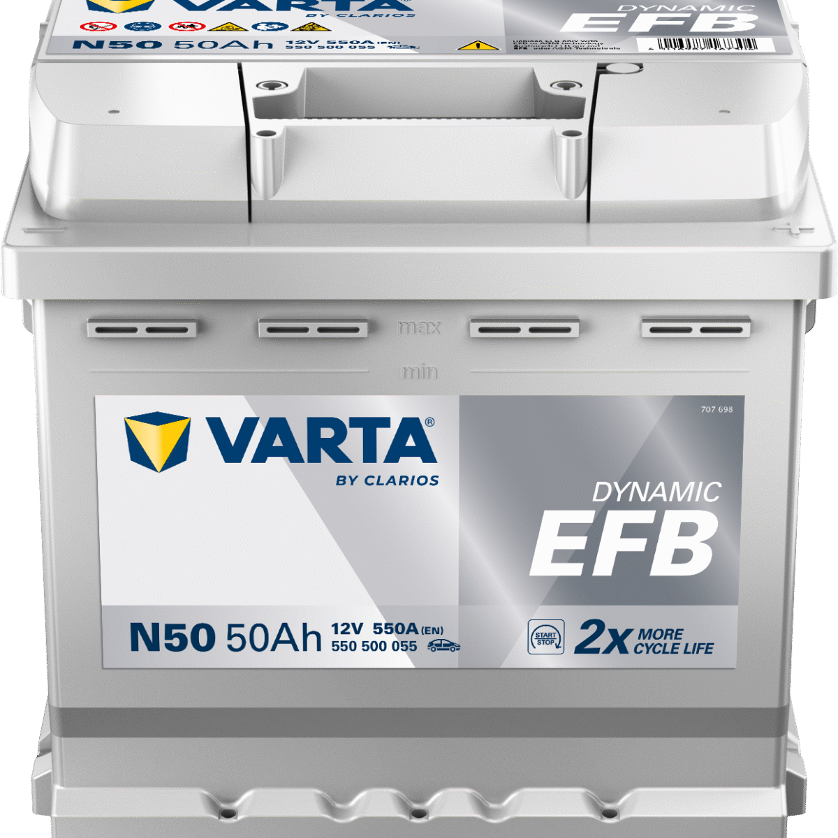 VARTA N50 – Batería 12 V 50Ah 550A (ETN 550 500 055)